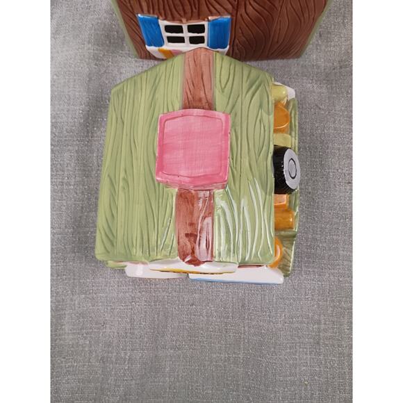 GKRO Ceramic Cookie Jar Retired Little Village General Store 10 x 7 New Open Box - Picture 10 of 16